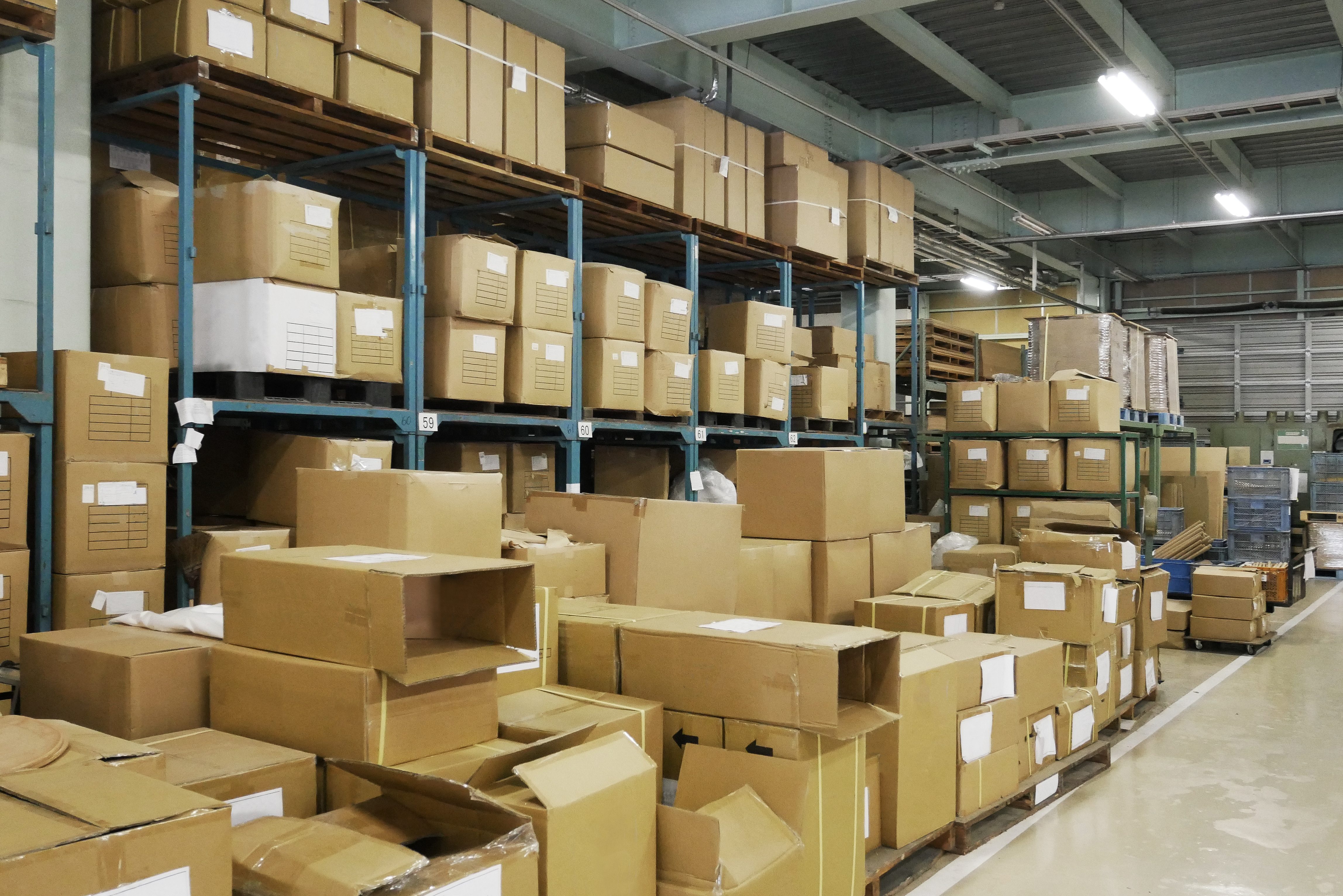 warehouse full of packages